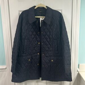 NWT Barbour Summer Beadnell Jacket in navy.  Size 1X
